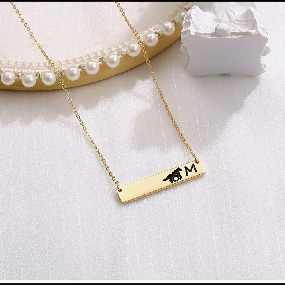 Monooc “M” Horse Good Luck Girls/ Woman’s Necklace‎